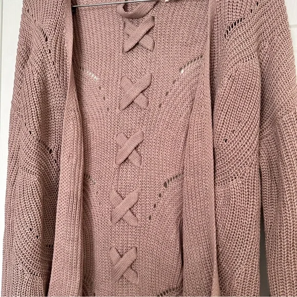 Hippie Rose light Pink Long Sleeve Cardigan - Picture 6 of 9